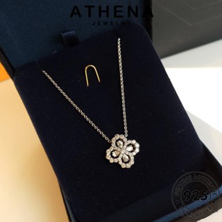 ATHENA JEWELRY จี้ เครื่องประดับ ไพลิน สร้อยคอ เครื่องประดับ เกาหลี แท้ แฟชั่น 925 โคลเวอร์แฟชั่น ผู้หญิง ต้นฉบับ เงิน Silver N1287