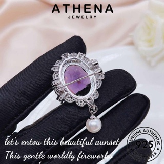 ATHENA JEWELRY เงิน พลอยสีม่วง แท้ เครื่องประดับ แฟชั่น เกาหลี สร้อยคอ ต้นฉบับ 925 ผู้หญิง Silver จี้ เครื่องประดับ แฟชั่น N1307