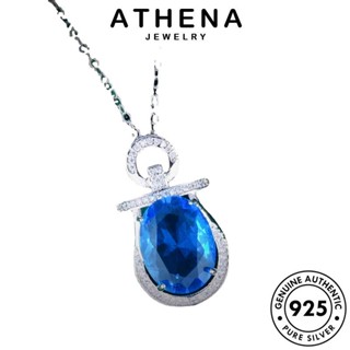 ATHENA JEWELRY เงิน ไพลิน เครื่องประดับ ต้นฉบับ แฟชั่น เครื่องประดับ สร้อยคอ แฟชั่น ผู้หญิง เกาหลี Silver 925 จี้ แท้ N1304