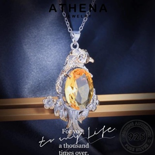 ATHENA JEWELRY แฟชั่น ต้นฉบับ เครื่องประดับ เงิน สร้อยคอ นกอินทรีที่สร้างสรรค์ 925 เกาหลี ผู้หญิง แท้ Silver เครื่องประดับ ซิทริน จี้ N1414