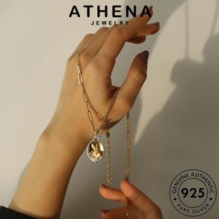 ATHENA JEWELRY แท้ กระต่ายธรรมดา เกาหลี เงิน ต้นฉบับ แฟชั่น เครื่องประดับ เครื่องประดับ 925 มอยส์ซาไนท์ไดมอนด์ สร้อยคอ Silver จี้ ผู้หญิง N1457