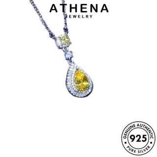 ATHENA JEWELRY สร้อยคอ จี้ เครื่องประดับ ต้นฉบับ หยดน้ำที่สวยงาม เกาหลี ผู้หญิง เงิน แท้ Silver เครื่องประดับ พลอยสีม่วง 925 แฟชั่น N1485