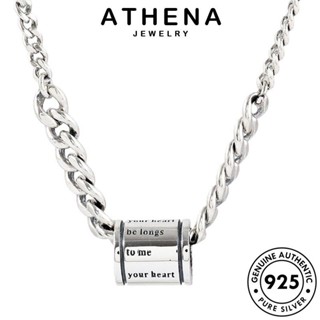 ATHENA JEWELRY แฟชั่น สร้อยคอ เงิน เครื่องประดับ กระบอกสูบย้อนยุค ต้นฉบับ Silver ผู้หญิง จี้ เครื่องประดับ แท้ 925 เกาหลี N1514