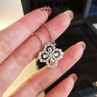 ATHENA JEWELRY แฟชั่น Silver เงิน จี้ แท้ สร้อยคอ ผู้หญิง โคลเวอร์แฟชั่น มอยส์ซาไนท์ไดมอนด์ เครื่องประดับ เกาหลี 925 เครื่องประดับ ต้นฉบับ N1517