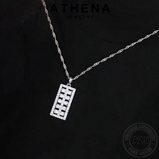 ATHENA JEWELRY เครื่องประดับ เกาหลี แท้ ลูกคิดสร้างสรรค์ แฟชั่น ต้นฉบับ เครื่องประดับ เงิน ผู้หญิง Silver จี้ มอยส์ซาไนท์ไดมอนด์ สร้อยคอ 925 N1548