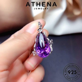 ATHENA JEWELRY ต้นฉบับ เครื่องประดับ Silver พลอยสีม่วง เกาหลี จี้ 925 เครื่องประดับ สร้อยคอ ผู้หญิง แฟชั่น ความคิดสร้างสรรค์ เงิน แท้ N1557