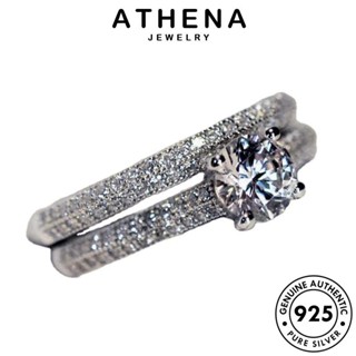 ATHENA JEWELRY แหวน คู่รัก เครื่องประดับ ต้นฉบับ โกลด์ Silver มอยส์ซาไนท์ แฟชั่น 925 เงิน แฟชั่น ไดมอนด์ เครื่องประดับ แท้ เกาหลี R6