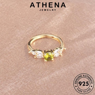 ATHENA JEWELRY เครื่องประดับ เครื่องประดับ 925 ผู้หญิง ต้นฉบับ ทองมรกต แหวน แท้ เงิน ตารางบุคลิกภาพ แฟชั่น เกาหลี Silver R18