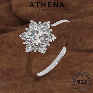 ATHENA JEWELRY ผู้หญิง โกลด์ มอยส์ซาไนท์ เครื่องประดับ ต้นฉบับ ไดมอนด์ แท้ แฟชั่น Silver เกล็ดหิมะแฟชั่น เกาหลี 925 เงิน เครื่องประดับ แหวน R58