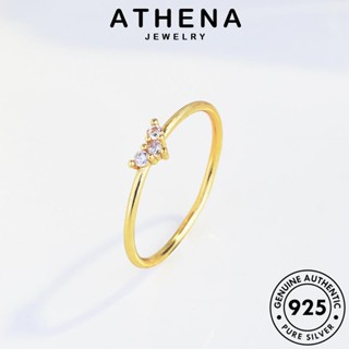 ATHENA JEWELRY Silver แท้ ผู้หญิง เครื่องประดับ เงิน แฟชั่น มอยส์ซาไนท์ รักบุคลิกภาพ ไดมอนด์ 925 เกาหลี ต้นฉบับ เครื่องประดับ โกลด์ แหวน R127