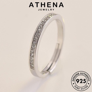 ATHENA JEWELRY แท้ เครื่องประดับ แถวแฟชั่น ต้นฉบับ Silver มอยส์ซาไนท์ไดมอนด์ 925 เกาหลี แฟชั่น เครื่องประดับ แหวน ผู้หญิง เงิน R218