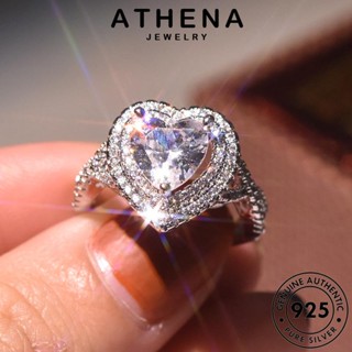 ATHENA JEWELRY เงิน เกาหลี เครื่องประดับ แฟชั่น Silver ต้นฉบับ แท้ มอยส์ซาไนท์ไดมอนด์ เครื่องประดับ แหวน ผู้หญิง 925 R263