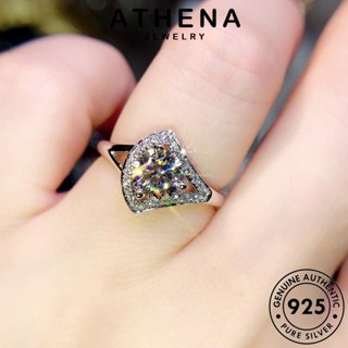 ATHENA JEWELRY แหวน ทรงกระโปรงแฟชั่น เงิน แฟชั่น แท้ เกาหลี ผู้หญิง เครื่องประดับ Silver มอยส์ซาไนท์ไดมอนด์ เครื่องประดับ 925 ต้นฉบับ R314