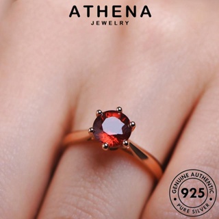 ATHENA JEWELRY เครื่องประดับ แท้ Silver ต้นฉบับ ทับทิม เครื่องประดับ เงิน รอบย้อนยุค แฟชั่น ผู้หญิง แหวน เกาหลี 925 R323