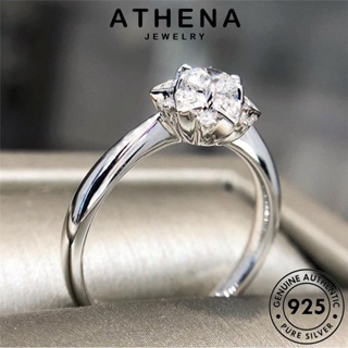 ATHENA JEWELRY มอยส์ซาไนท์ไดมอนด์ ต้นฉบับ แท้ 925 ผู้หญิง เงิน ดอกไม้แฟชั่น เครื่องประดับ แฟชั่น เกาหลี แหวน Silver เครื่องประดับ R327