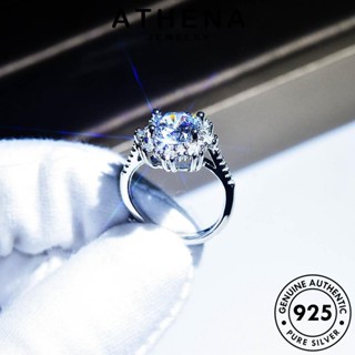 ATHENA JEWELRY เงิน เกาหลี แท้ แหวน เครื่องประดับ มอยส์ซาไนท์ไดมอนด์ 925 เกล็ดหิมะบุคลิกภาพ ผู้หญิง Silver ต้นฉบับ แฟชั่น เครื่องประดับ R395