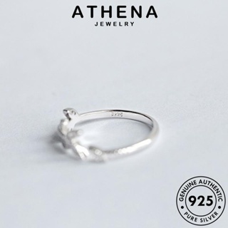 ATHENA JEWELRY แฟชั่น ต้นฉบับ มอยส์ซาไนท์ไดมอนด์ เครื่องประดับ ผู้หญิง เครื่องประดับ ใบแฟชั่น Silver แหวน แท้ 925 เงิน เกาหลี R286