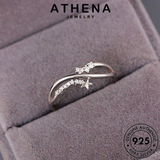 ATHENA JEWELRY ผู้หญิง Silver เครื่องประดับ ต้นฉบับ ดาวที่เรียบง่าย มอยส์ซาไนท์ไดมอนด์ 925 เกาหลี เครื่องประดับ เงิน แท้ แฟชั่น แหวน R527