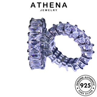 ATHENA JEWELRY 925 เงิน ผู้หญิง แฟชั่น เครื่องประดับ ตารางบุคลิกภาพ เกาหลี มอยส์ซาไนท์ไดมอนด์ แหวน Silver แท้ เครื่องประดับ ต้นฉบับ R543