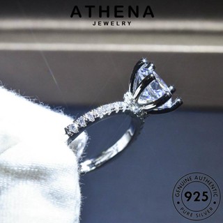 ATHENA JEWELRY ผู้หญิง 925 มอยส์ซาไนท์ไดมอนด์ แท้ เครื่องประดับ หัวใจและลูกศรที่เรียบง่าย เกาหลี เครื่องประดับ แฟชั่น ต้นฉบับ เงิน แหวน Silver R627