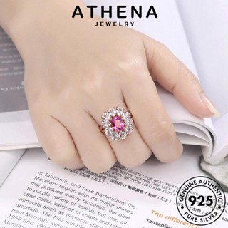 ATHENA JEWELRY ดอกไม้ที่สร้างสรรค์ แฟชั่น พิ้งค์ไดมอนด์คริสตัลโกลด์ แหวน เกาหลี ผู้หญิง เครื่องประดับ เครื่องประดับ 925 Silver ต้นฉบับ แท้ เงิน R650