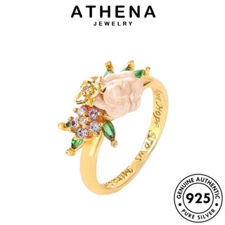 ATHENA JEWELRY แฟชั่น แหวน เครื่องประดับ เครื่องประดับ ผู้หญิง เกาหลี ต้นฉบับ ทองมรกต ตาม้าที่สร้างสรรค์ แท้ เงิน 925 Silver R665