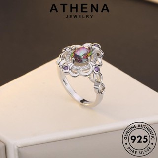 ATHENA JEWELRY 925 ต้นฉบับ แท้ เงิน ผู้หญิง เกาหลี Silver มูนสโตน ดอกไม้ประจำตัว แหวน เครื่องประดับ เครื่องประดับ แฟชั่น R695