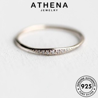 ATHENA JEWELRY แฟชั่น เครื่องประดับ เรียบง่าย ผู้หญิง แท้ มอยส์ซาไนท์ เงิน แหวน ต้นฉบับ โกลด์ เครื่องประดับ เกาหลี 925 ไดมอนด์ Silver R729