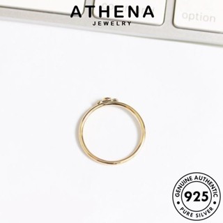 ATHENA JEWELRY เครื่องประดับ โกลด์ เครื่องประดับ ไดมอนด์ Silver เงิน ผู้หญิง แหวน เกาหลี มอยส์ซาไนท์ แท้ ต้นฉบับ 925 แฟชั่น เรียบง่าย R741