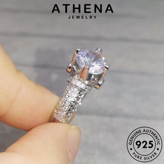 ATHENA JEWELRY ผู้หญิง แฟชั่น เครื่องประดับ มอยส์ซาไนท์ไดมอนด์ แท้ Silver ต้นฉบับ เกาหลี 925 กลีบดอกไม้แฟชั่น เครื่องประดับ แหวน เงิน R763