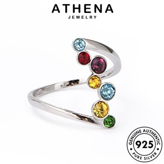 ATHENA JEWELRY ผู้หญิง 925 Silver เงิน แหวน สีที่สร้างสรรค์ เครื่องประดับ แฟชั่น เครื่องประดับ เกาหลี ต้นฉบับ ซิทริน แท้ R829