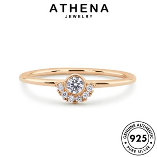 ATHENA JEWELRY ไดมอนด์ เกาหลี แหวน เครื่องประดับ โกลด์ มอยส์ซาไนท์ เครื่องประดับ Silver มงกุฎที่สร้างสรรค์ เงิน แท้ 925 แฟชั่น ผู้หญิง ต้นฉบับ R892