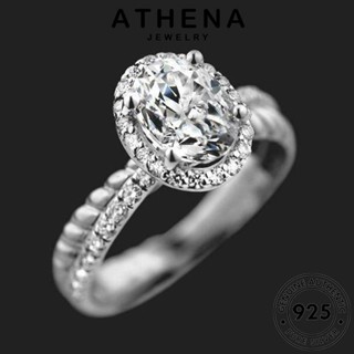 ATHENA JEWELRY เครื่องประดับ วงรีแฟชั่น ผู้หญิง เครื่องประดับ โกลด์ เงิน แท้ 925 Silver แฟชั่น ต้นฉบับ แหวน มอยส์ซาไนท์ ไดมอนด์ เกาหลี R944