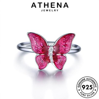 ATHENA JEWELRY แฟชั่น ผู้หญิง มอยส์ซาไนท์ไดมอนด์ ต้นฉบับ เครื่องประดับ แหวน แท้ เกาหลี เครื่องประดับ 925 เงิน Silver ผีเสื้อบุคลิกภาพ R962