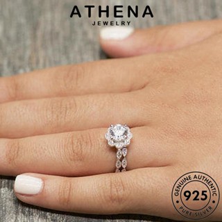 ATHENA JEWELRY เกาหลี คู่รัก แหวน เครื่องประดับ แท้ เครื่องประดับ ดอกไม้แฟชั่น ต้นฉบับ Silver แฟชั่น 925 เงิน มอยส์ซาไนท์ไดมอนด์ R1005