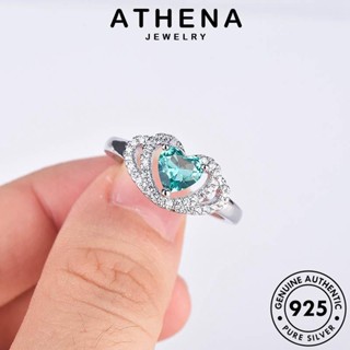 ATHENA JEWELRY Silver เครื่องประดับ เกาหลี ต้นฉบับ แฟชั่น เครื่องประดับ แท้ รักแฟชั่น เงิน ผู้หญิง แหวน มรกต 925 R1007