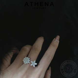 ATHENA JEWELRY Silver ต้นฉบับ มอยส์ซาไนท์ไดมอนด์ เงิน เกาหลี 925 ดอกไม้ที่สร้างสรรค์ แท้ แฟชั่น เครื่องประดับ เครื่องประดับ แหวน ผู้หญิง R1009