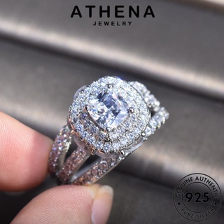 ATHENA JEWELRY ต้นฉบับ ผู้หญิง เงิน เกาหลี มอยส์ซาไนท์ไดมอนด์ แฟชั่น แท้ 925 เครื่องประดับ แหวน เครื่องประดับ Silver รูปทรงหยดน้ำบุคลิกภาพ R1031