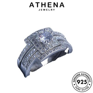 ATHENA JEWELRY Silver ตารางบุคลิกภาพ เครื่องประดับ เกาหลี เงิน ต้นฉบับ เครื่องประดับ มอยส์ซาไนท์ไดมอนด์ แท้ แฟชั่น แหวน คู่รัก 925 R1033