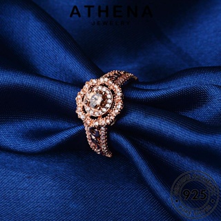 ATHENA JEWELRY เงิน แหวน เครื่องประดับ ดอกไม้ที่สร้างสรรค์ ผู้หญิง ทองซิทริน แท้ เกาหลี แฟชั่น เครื่องประดับ 925 Silver ต้นฉบับ R1455