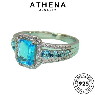 ATHENA JEWELRY แท้ 925 ผู้หญิง ต้นฉบับ แฟชั่น เกาหลี อความารีน เครื่องประดับ เครื่องประดับ ตารางอารมณ์ เงิน Silver แหวน R1605