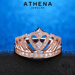 ATHENA JEWELRY โกลด์ มอยส์ซาไนท์ แหวน แท้ แฟชั่น เงิน ไดมอนด์ Silver มงกุฎส่วนบุคคล เครื่องประดับ 925 เครื่องประดับ ต้นฉบับ ผู้หญิง เกาหลี R1695