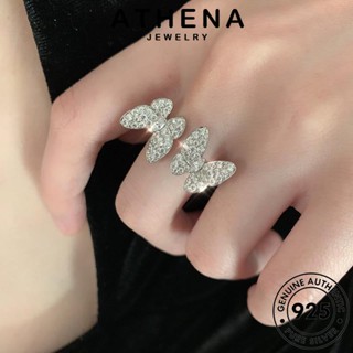 ATHENA JEWELRY 925 เครื่องประดับ ผู้หญิง Silver เครื่องประดับ แฟชั่น แท้ มอยส์ซาไนท์ไดมอนด์ แหวน เงิน ต้นฉบับ เกาหลี ผีเสื้อที่สร้างสรรค์ R1732