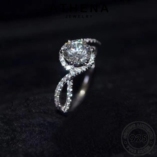 ATHENA JEWELRY ผู้หญิง เครื่องประดับ แหวน มอยส์ซาไนท์ไดมอนด์ ต้นฉบับ Silver พันง่าย แท้ เครื่องประดับ เกาหลี 925 เงิน แฟชั่น R1761