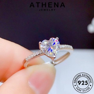 ATHENA JEWELRY มอยส์ซาไนท์ไดมอนด์ เกาหลี แท้ Silver เครื่องประดับ ความรักที่เรียบง่าย เงิน ต้นฉบับ 925 ผู้หญิง แฟชั่น เครื่องประดับ แหวน R1861