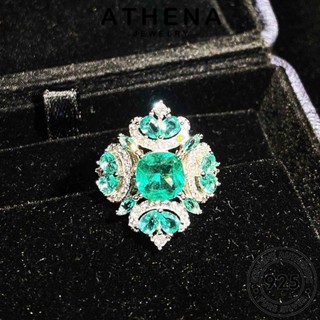 ATHENA JEWELRY เกาหลี แหวน ผู้หญิง แฟชั่น เครื่องประดับ แท้ มรกต เงิน เครื่องประดับ Silver 925 ต้นฉบับ บุคลิกภาพ R1866