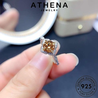 ATHENA JEWELRY ลูกไม้สร้างสรรค์ 925 เครื่องประดับ Silver ผู้หญิง แฟชั่น เงิน แหวน ซิทริน ต้นฉบับ เครื่องประดับ เกาหลี แท้ R1879