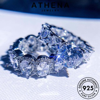 ATHENA JEWELRY 925 เครื่องประดับ Silver เงิน แฟชั่น มอยส์ซาไนท์ไดมอนด์ เครื่องประดับ รอบแฟชั่น คู่รัก ต้นฉบับ เกาหลี แหวน แท้ R1890