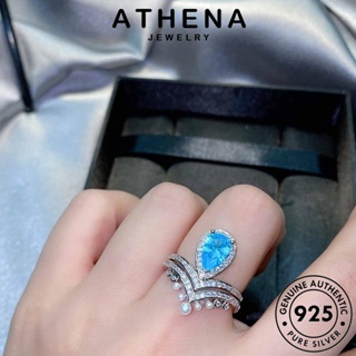 ATHENA JEWELRY เกาหลี เงิน แหวน มงกุฎส่วนบุคคล อความารีน แฟชั่น ผู้หญิง เครื่องประดับ Silver ต้นฉบับ แท้ 925 เครื่องประดับ R1898