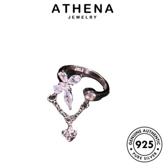 ATHENA JEWELRY ผีเสื้อที่สร้างสรรค์ เงิน ต้นฉบับ ผู้หญิง เครื่องประดับ Silver มอยส์ซาไนท์ไดมอนด์ เครื่องประดับ แหวน เกาหลี 925 แฟชั่น แท้ R1855